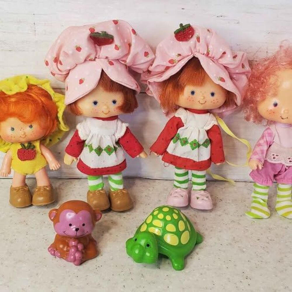 Vintage Strawberry Shortcake Doll Lot Apple Dumplin Raspberry Tart Herself The E